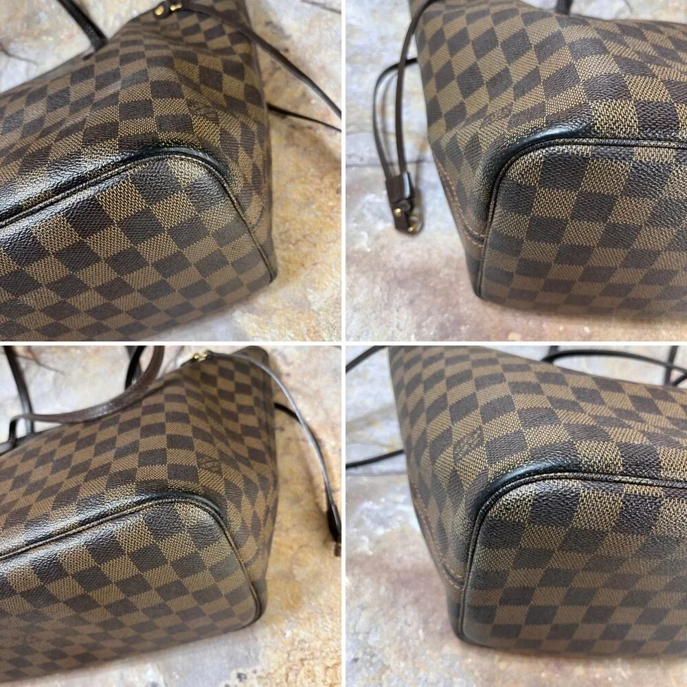 Louis Vuitton Neverfull MM Tote Bag Damier Brown Shoulder Bag - Picture 5 of 12